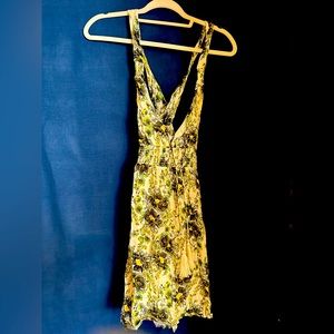 Free People worn once floral lined dress sz M